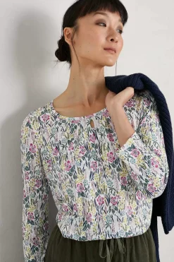 Seasalt Cornwall Appletree 3/4 Sleeve Top<Women Tops