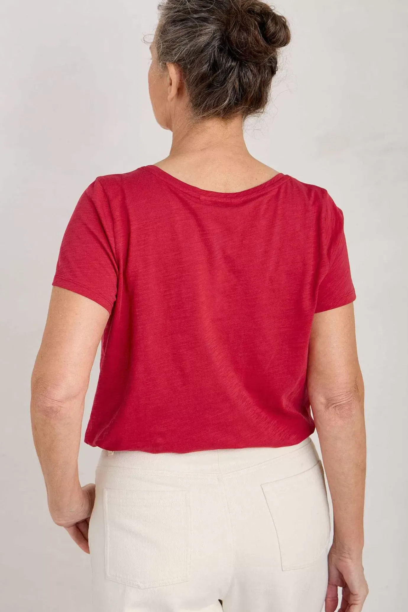 Seasalt Cornwall Appletree Keyhole Detail T-Shirt (Gots)<Women Tops