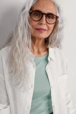 Seasalt Cornwall Beach Road Longline Linen Shirt<Women Tops