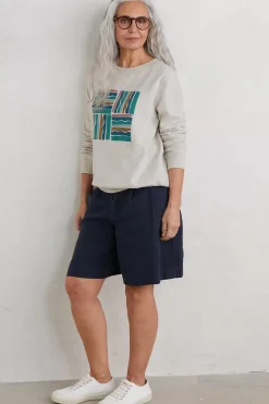 Seasalt Cornwall Bright Wave Printed Organic Cotton Sweatshirt<Women Tops