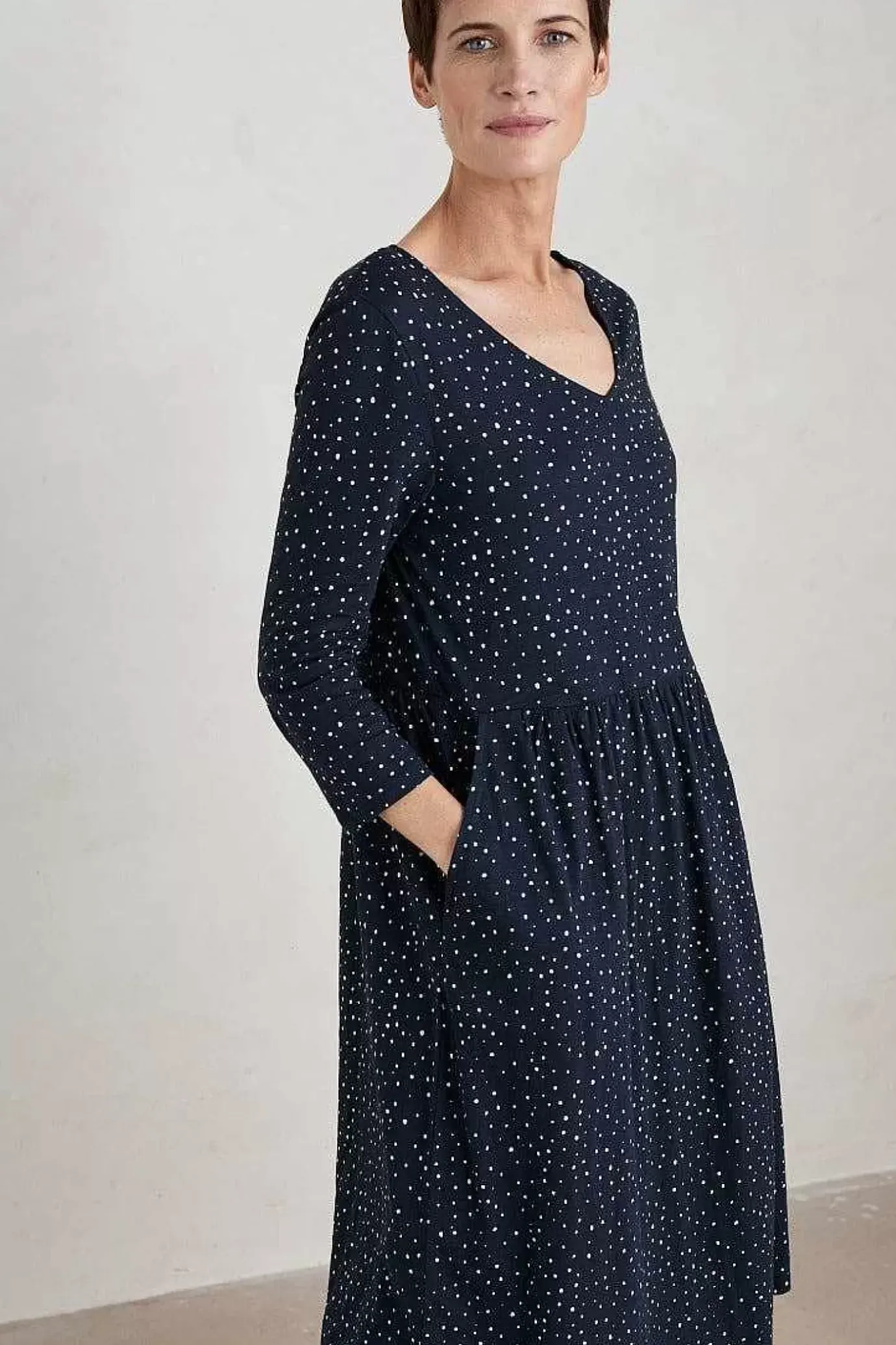 Seasalt Cornwall Brush Drawing 3/4 Sleeve Dress<Women Dresses