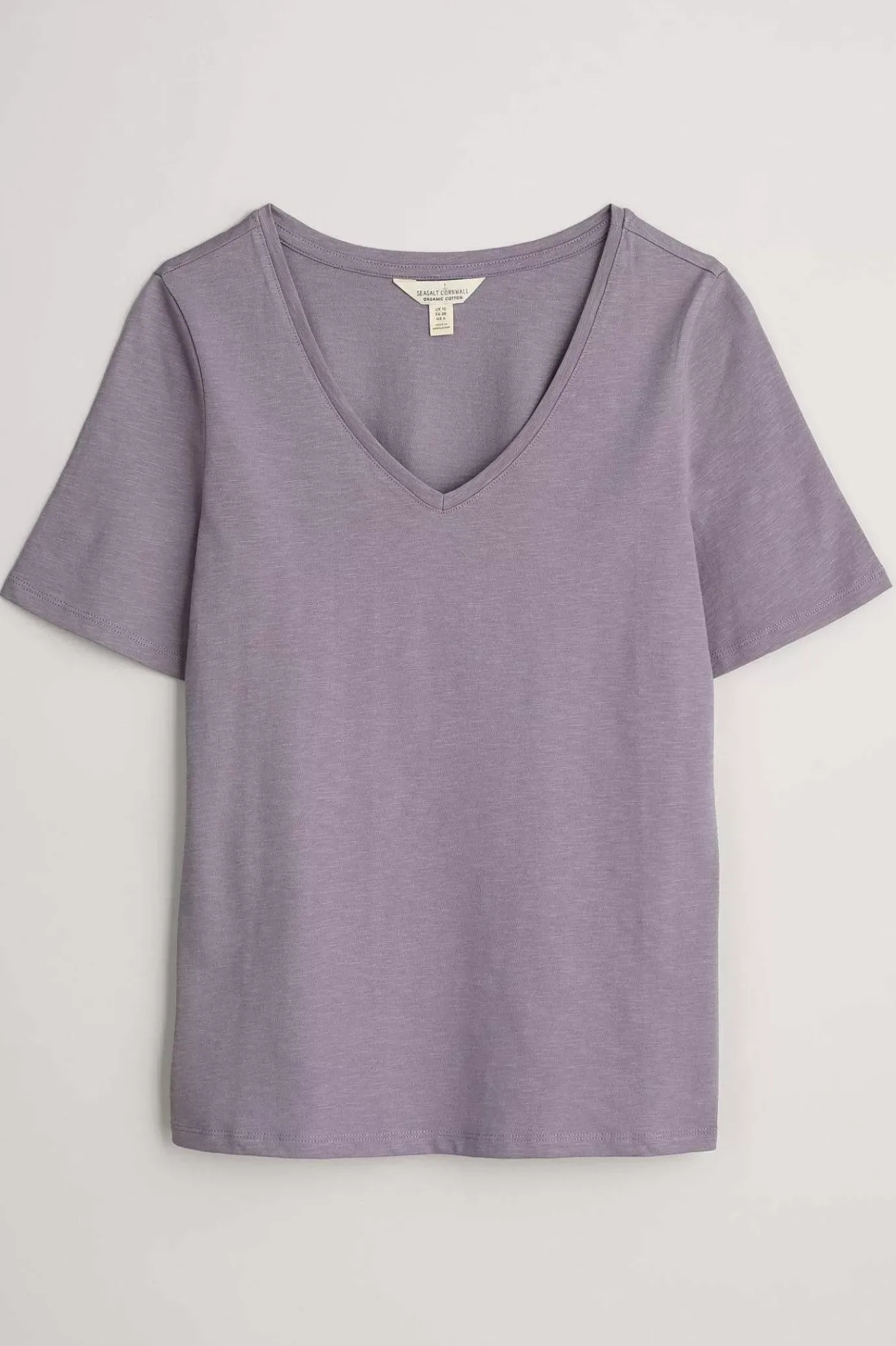 Seasalt Cornwall Burdock Organic Cotton V-Neck T-Shirt (Gots)<Women Tops