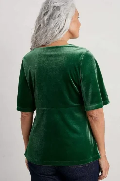 Seasalt Cornwall Capsule V-Neck Velvet Top<Women Tops