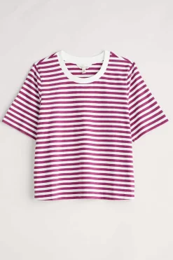 Seasalt Cornwall Copseland Striped Organic Cotton T-Shirt (Gots)<Women Tops