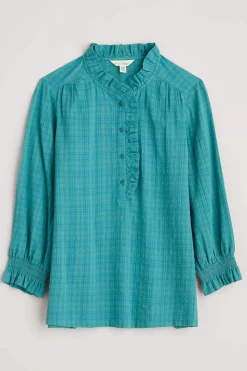 Seasalt Cornwall Feather Star Checked Top<Women Tops