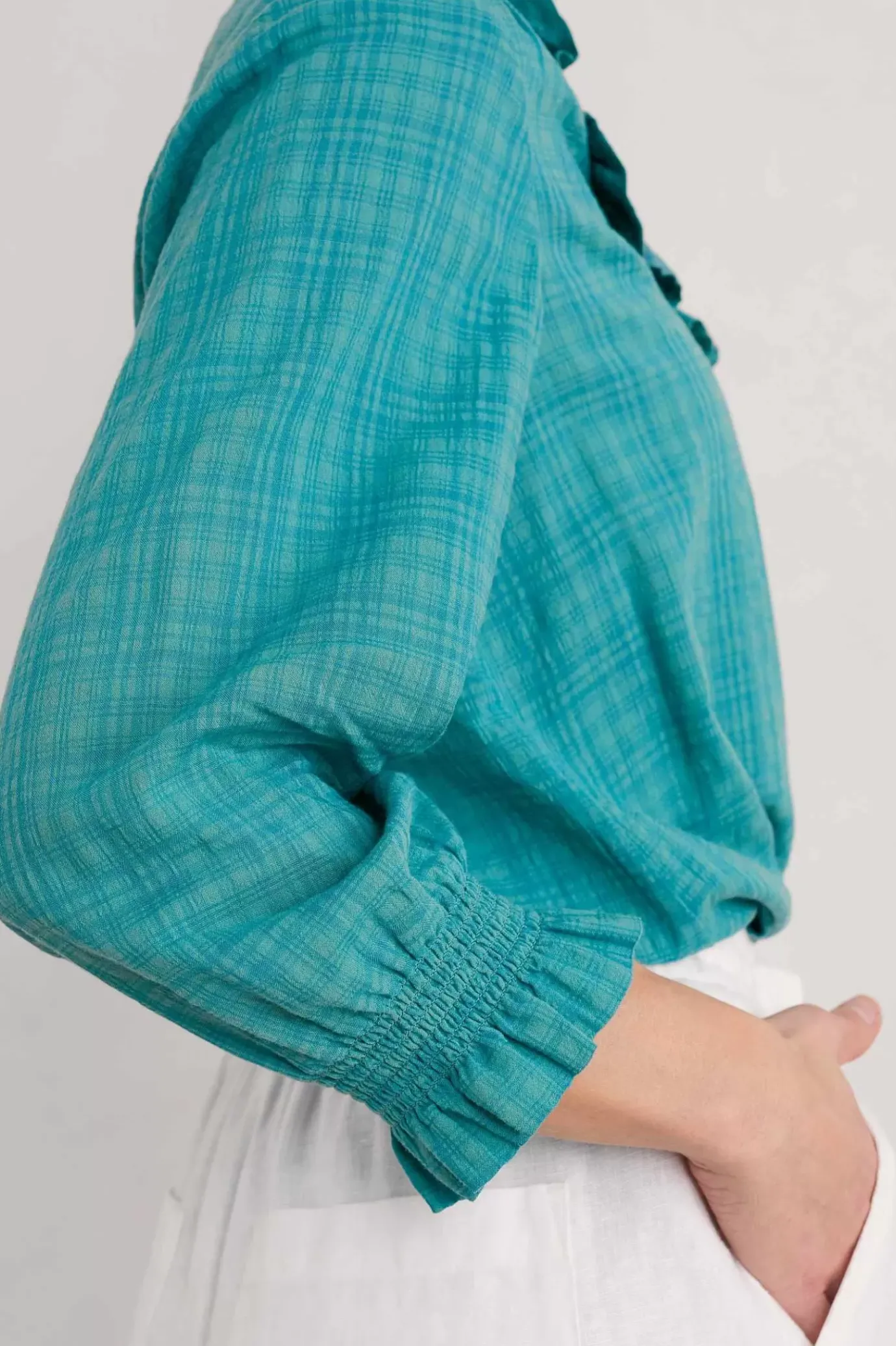 Seasalt Cornwall Feather Star Checked Top<Women Tops