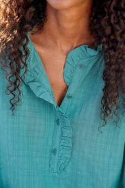 Seasalt Cornwall Feather Star Checked Top<Women Tops