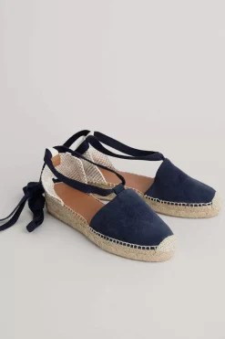 Seasalt Cornwall Fern Path Suede Wedge Espadrilles<Women Shoes