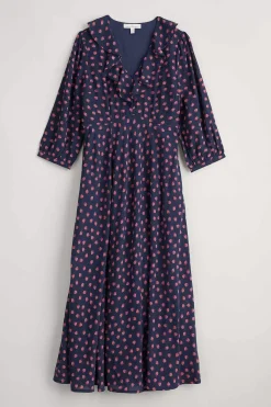 Seasalt Cornwall Furled Flower V-Neck Dress<Women Dresses