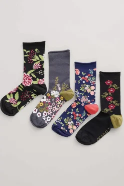 Seasalt Cornwall Gift Box Of 4 Women's Sailor Socks<Women Socks & Tights