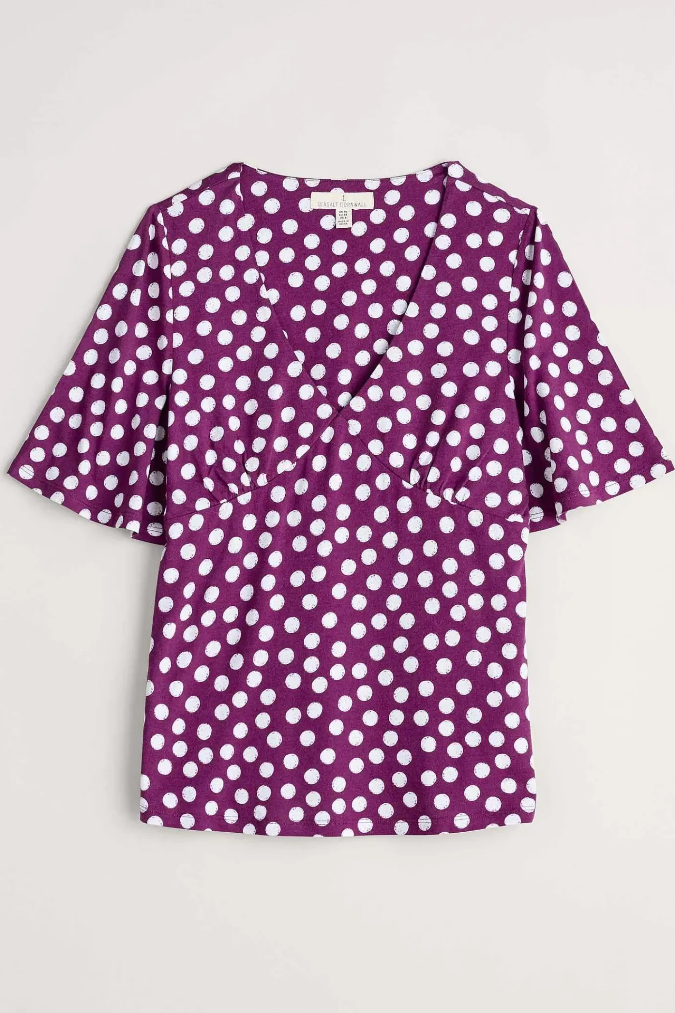 Seasalt Cornwall Herb Garden Angel Sleeve V-Neck Top<Women Tops