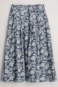 Seasalt Cornwall Jamboree Chambray Midi Skirt<Women Skirts