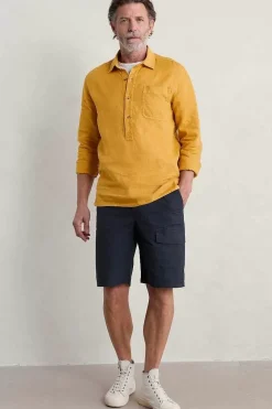 Seasalt Cornwall Men's Artist's Linen Shirt<Men Tops & T-Shirts