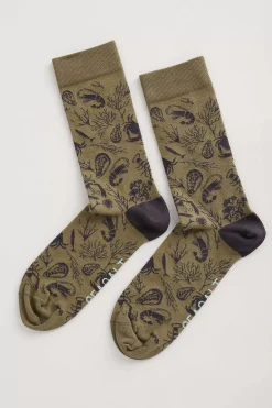 Seasalt Cornwall Men's Arty Organic Cotton Socks<Men Socks