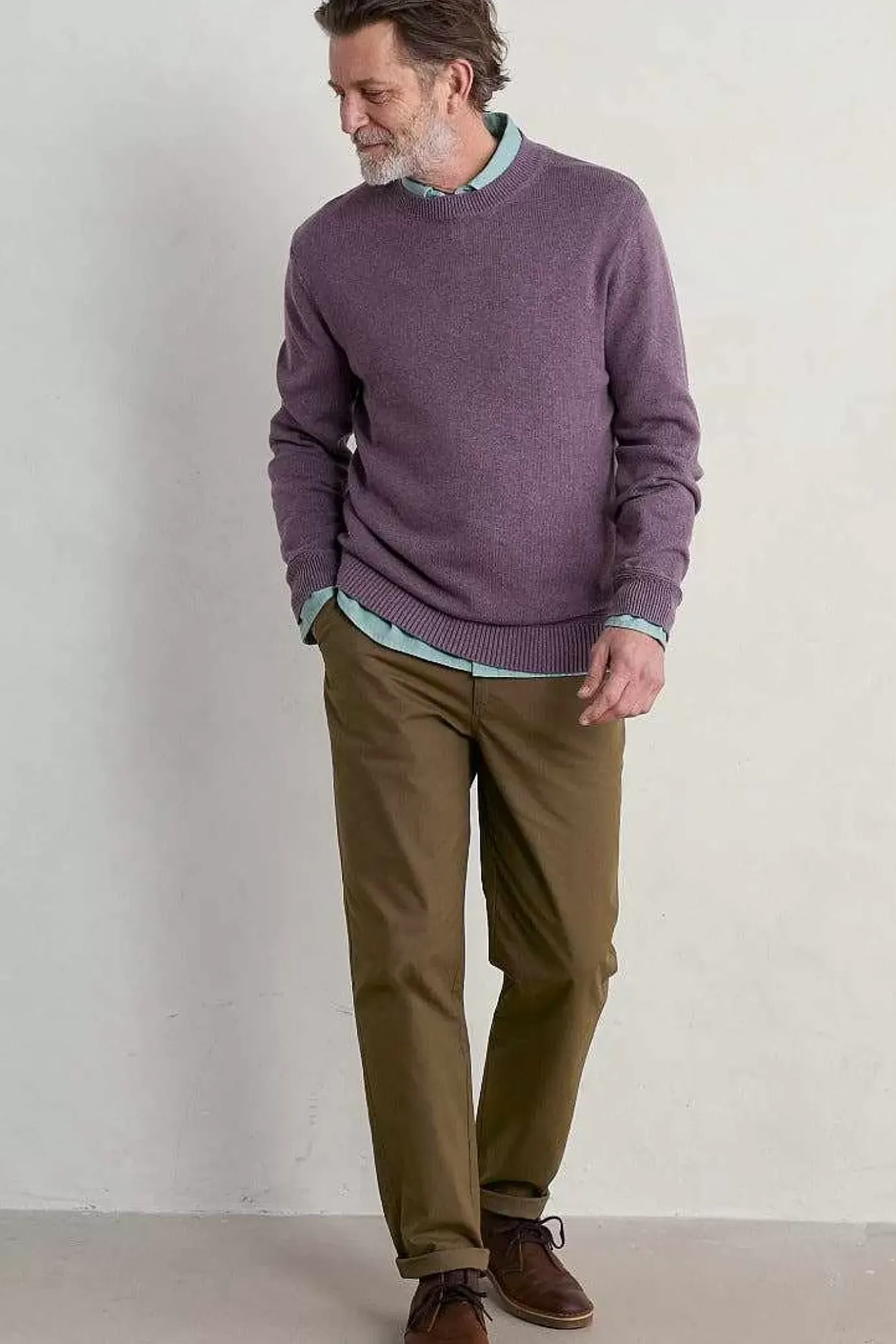 Seasalt Cornwall Men's Moorstone Knitted Organic Cotton Jumper<Men Knitwear