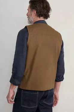 Seasalt Cornwall Men's Organic Cotton Metern Waistcoat<Men Coats & Jackets