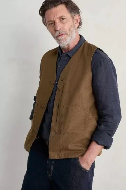 Seasalt Cornwall Men's Organic Cotton Metern Waistcoat<Men Coats & Jackets