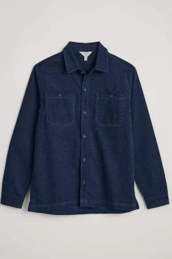 Seasalt Cornwall Men's Ropemaker Waffle Cord Overshirt<Men Shirts