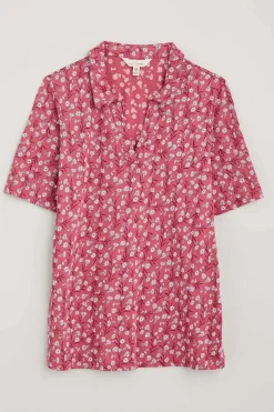 Seasalt Cornwall Misty Sky Short Sleeve Jersey Shirt<Women Tops
