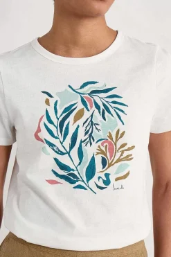 Seasalt Cornwall Printing Ink Organic Cotton T-Shirt<Women Tops