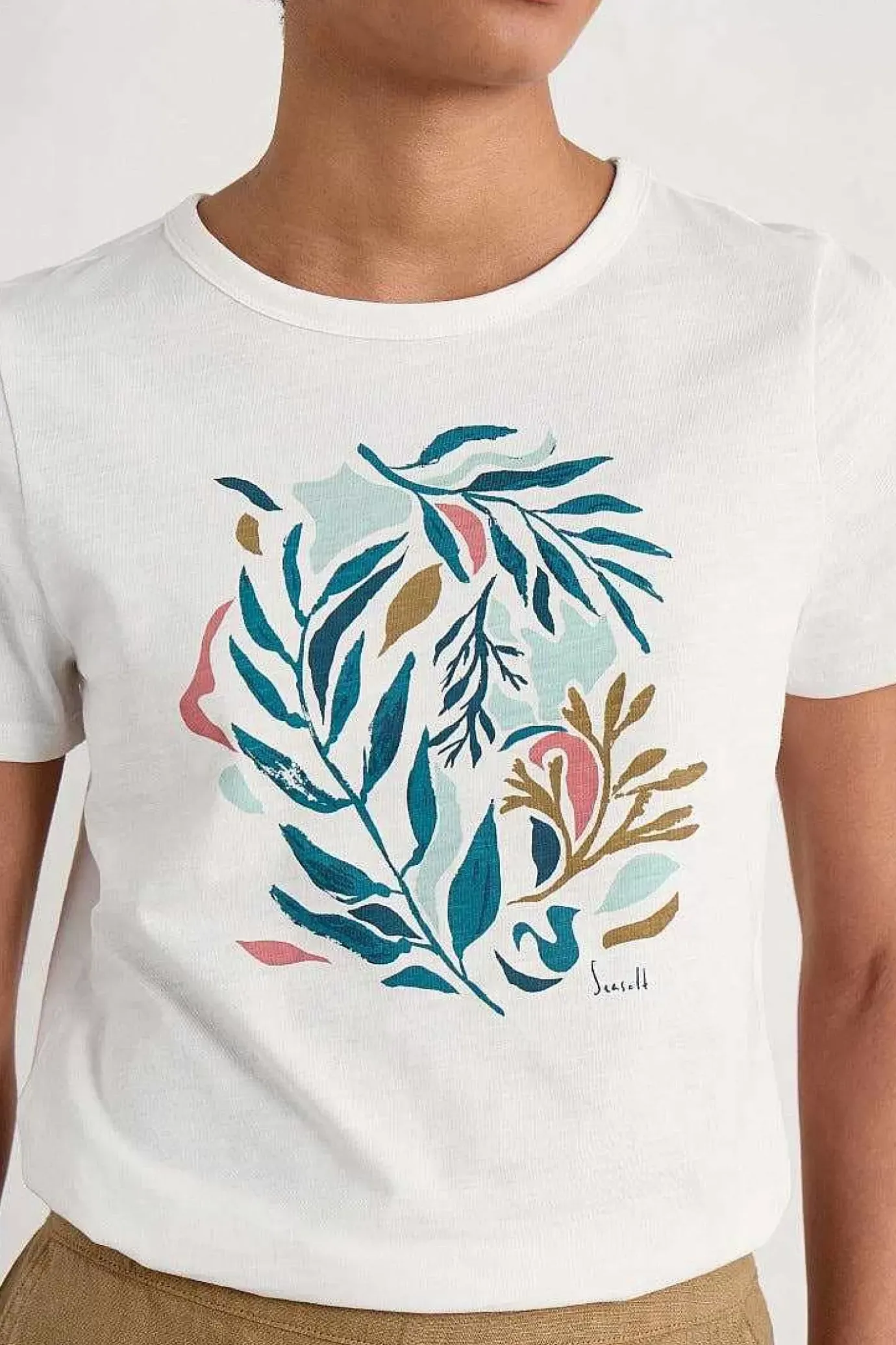 Seasalt Cornwall Printing Ink Organic Cotton T-Shirt<Women Tops