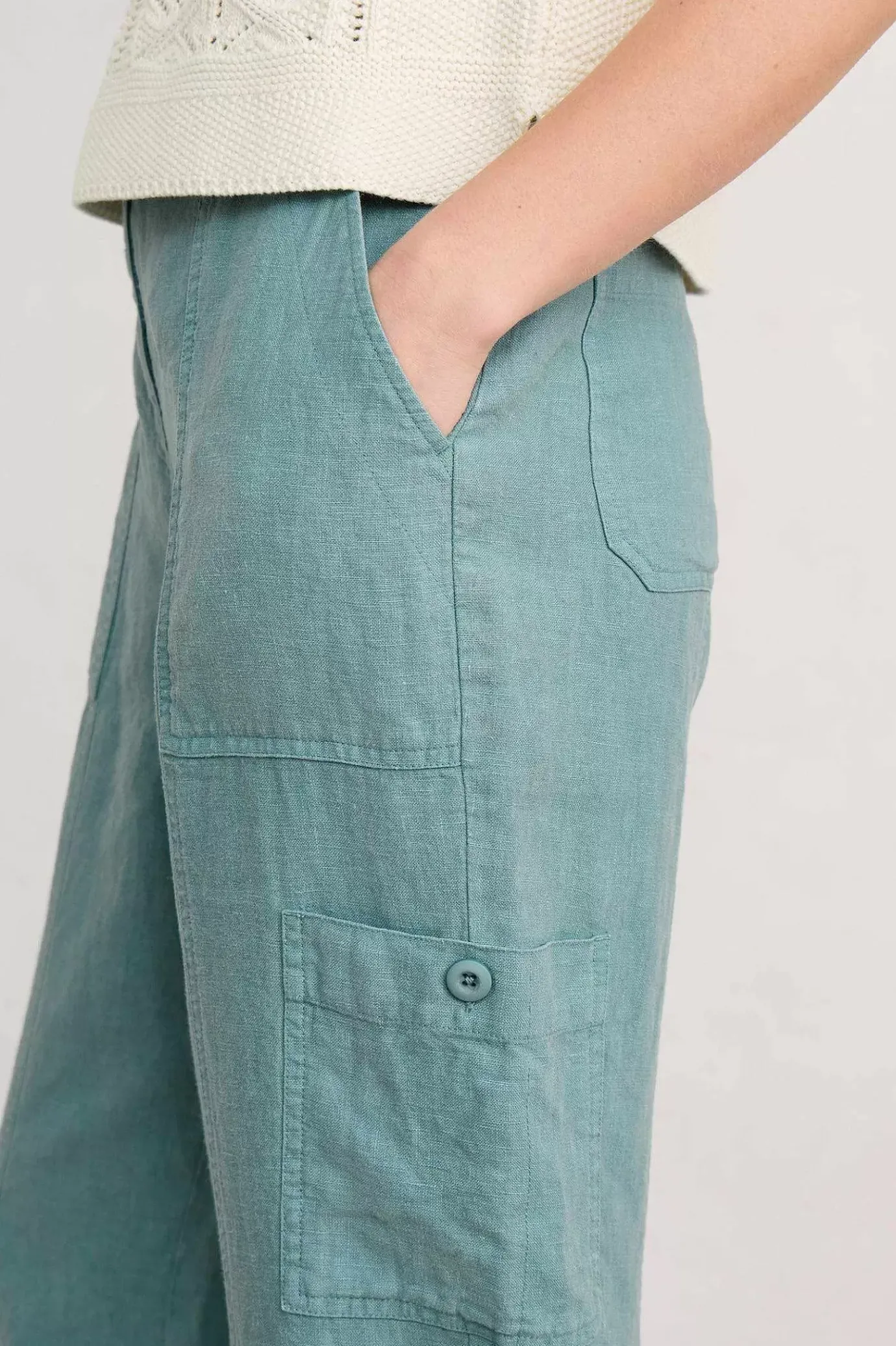 Seasalt Cornwall Rock Pipit Linen Trousers<Women Trousers & Shorts