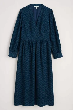 Seasalt Cornwall Rose Cottage Printed Cord Midi Dress<Women Dresses