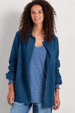 Seasalt Cornwall Rosehip Jersey V-Neck Top<Women Tops