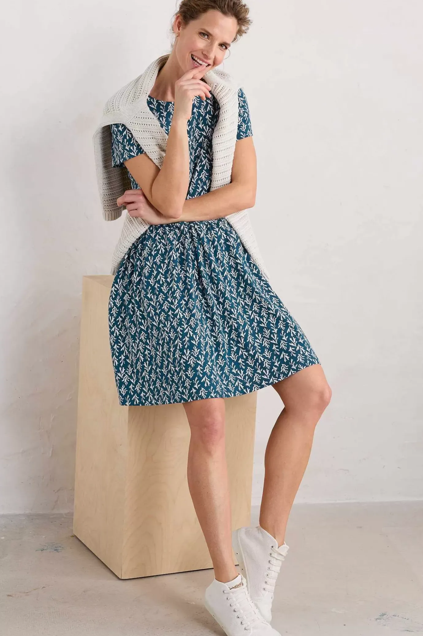 Seasalt Cornwall Sea Mirror Jersey Dress With Short Sleeves<Women Dresses