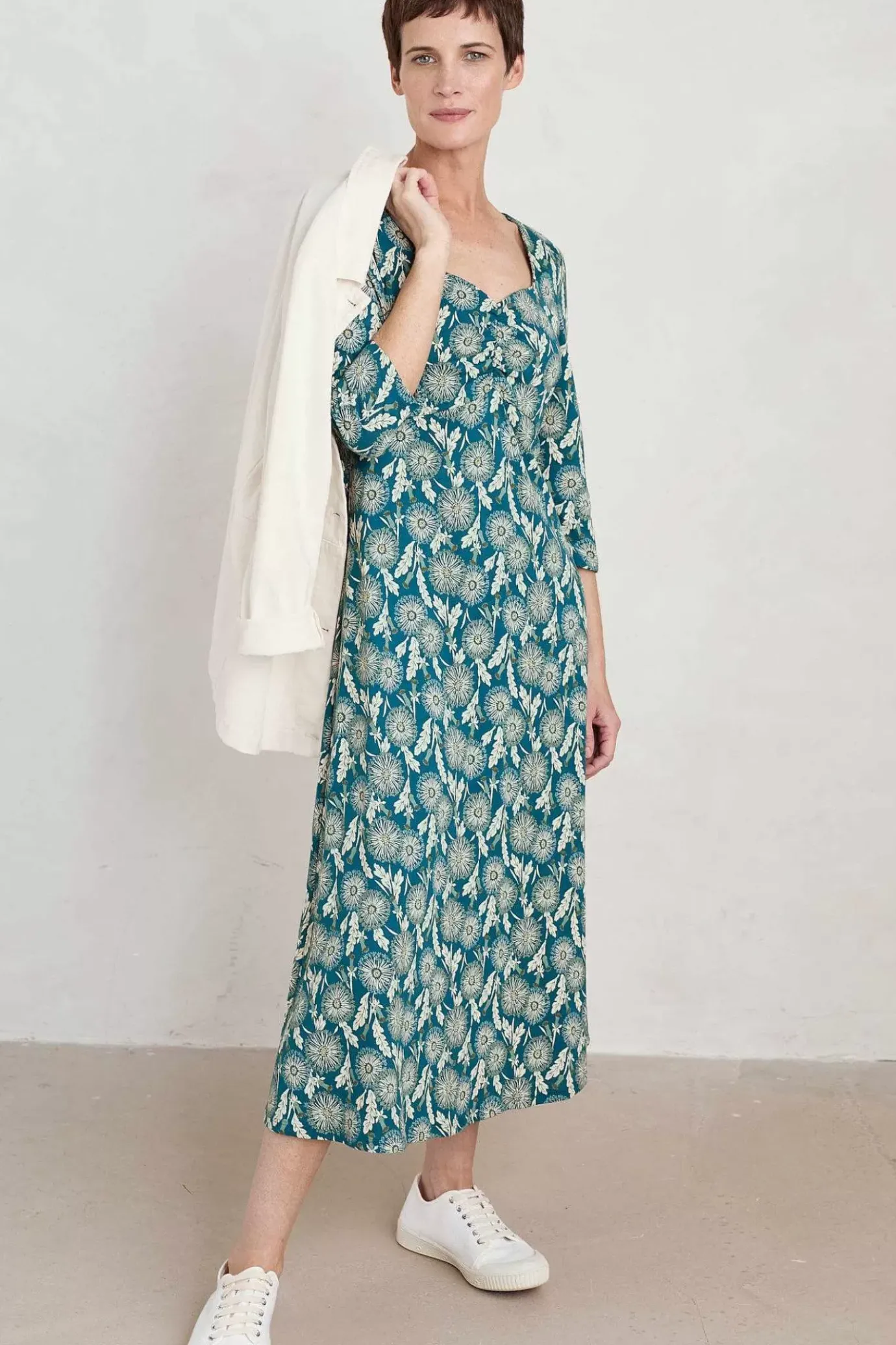 Seasalt Cornwall Secret Cove 3/4 Sleeve Midi Dress<Women Dresses