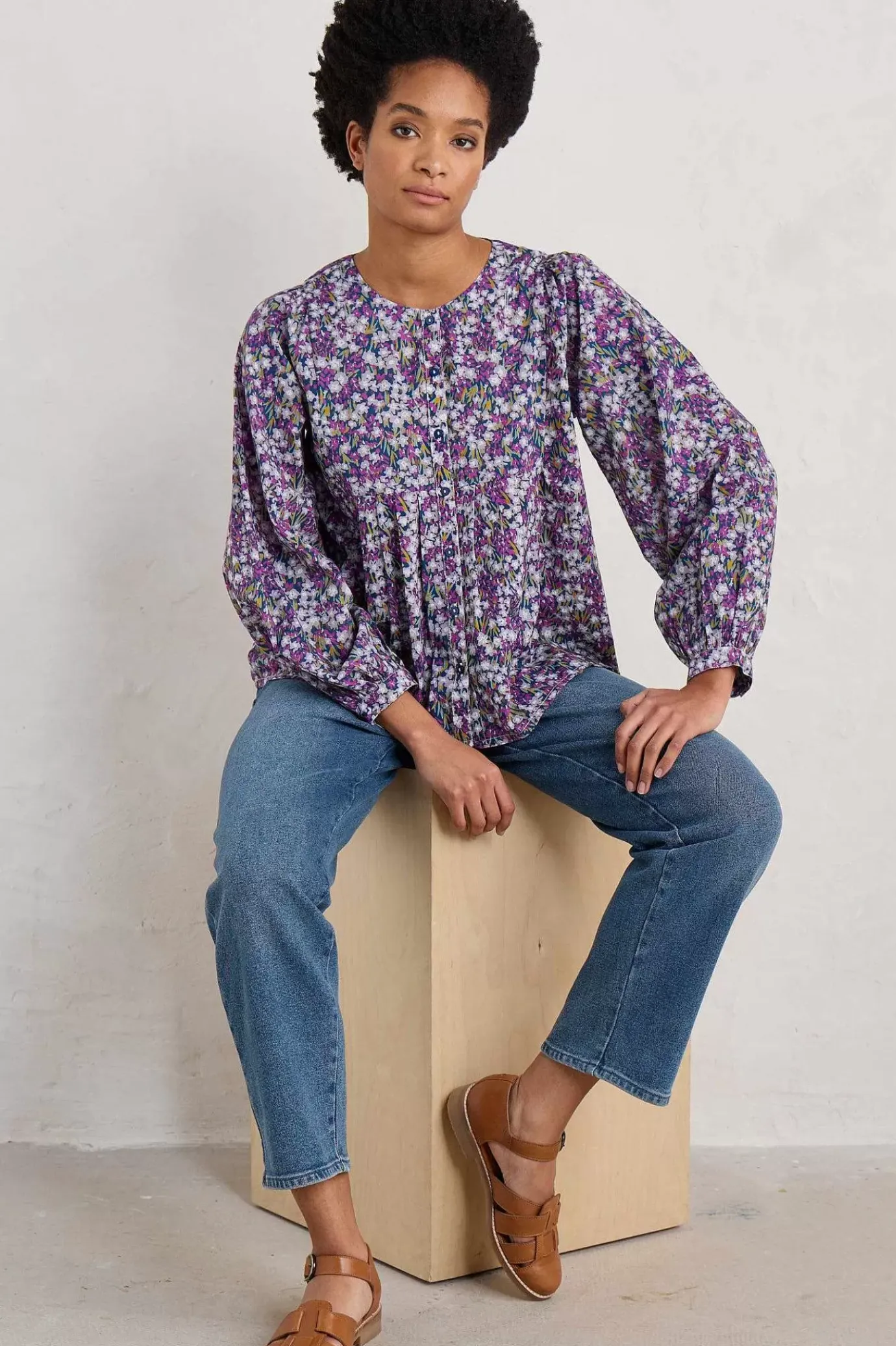 Seasalt Cornwall Thornapple Organic Cotton Shirt (Gots)<Women Tops