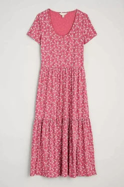 Seasalt Cornwall Tor View Short Sleeve Tiered Jersey Dress<Women Dresses