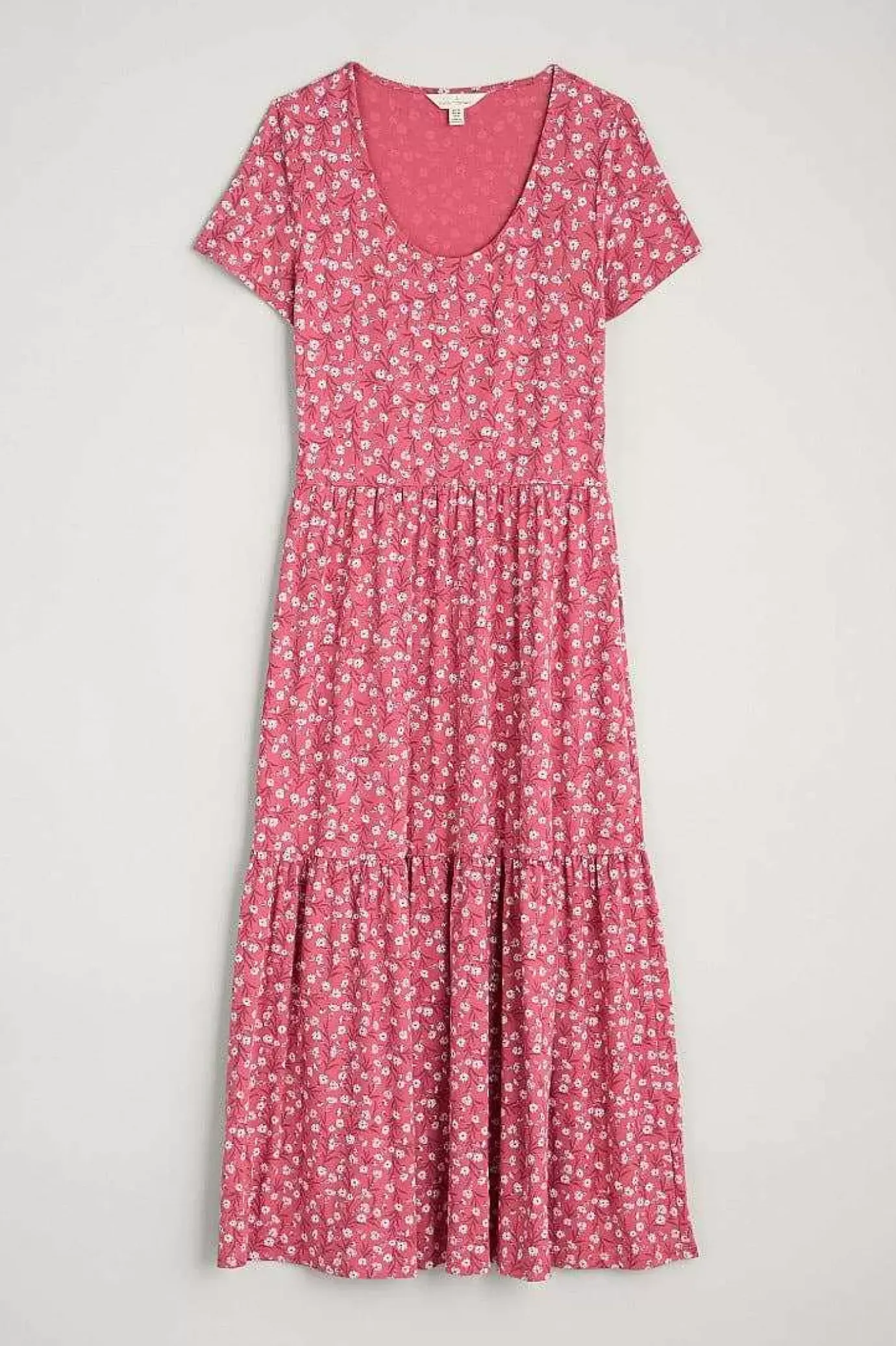 Seasalt Cornwall Tor View Short Sleeve Tiered Jersey Dress<Women Dresses