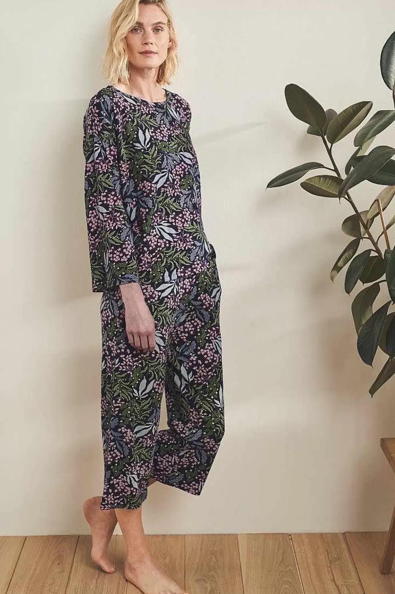 Seasalt Cornwall Tree Shadow Jersey Pyjamas<Women Nightwear