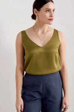 Seasalt Cornwall Wilder V-Neck Satin Vest<Women Tops